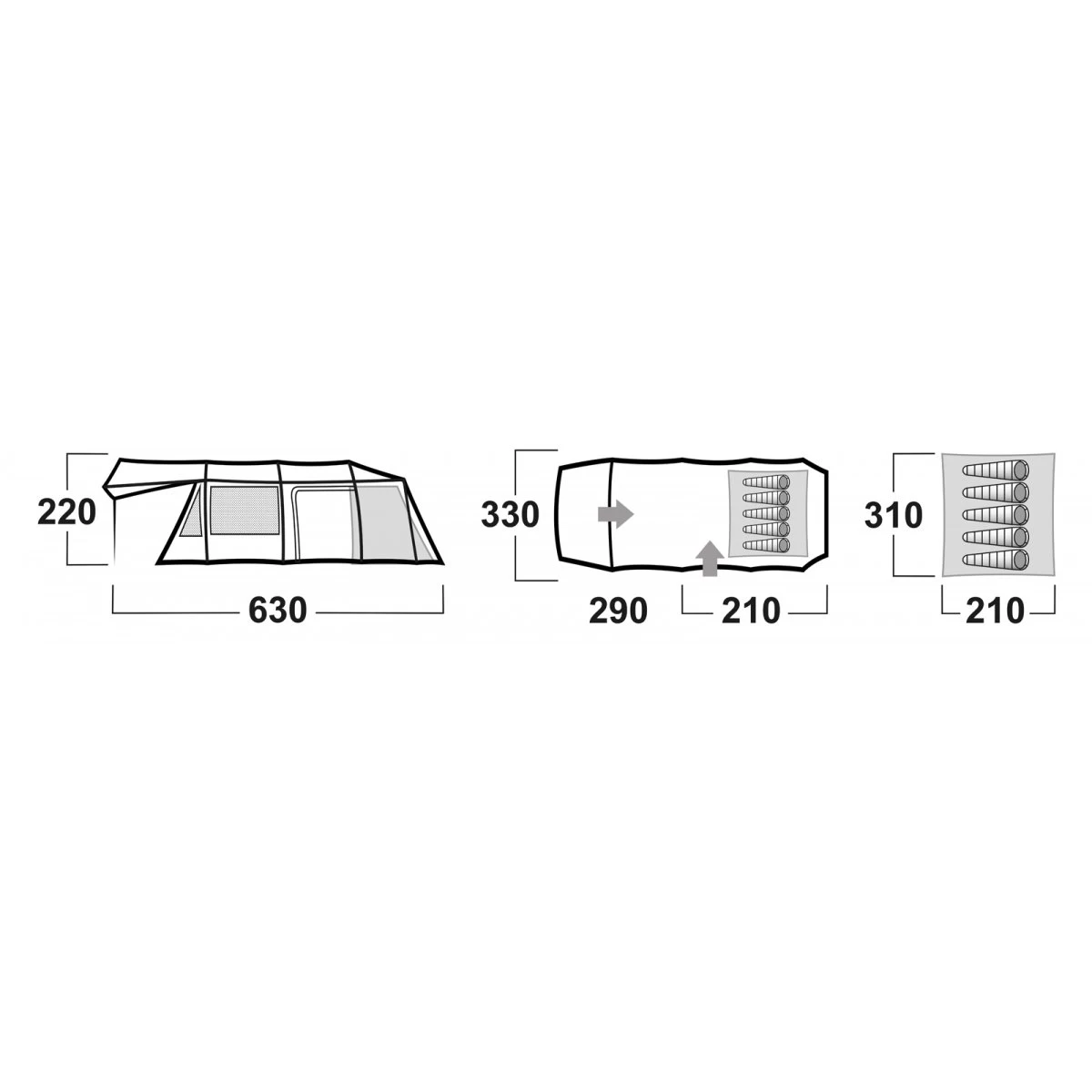 Husky Caravan 17 Dural, Familienzelt Für 5 Personen – Bild 10