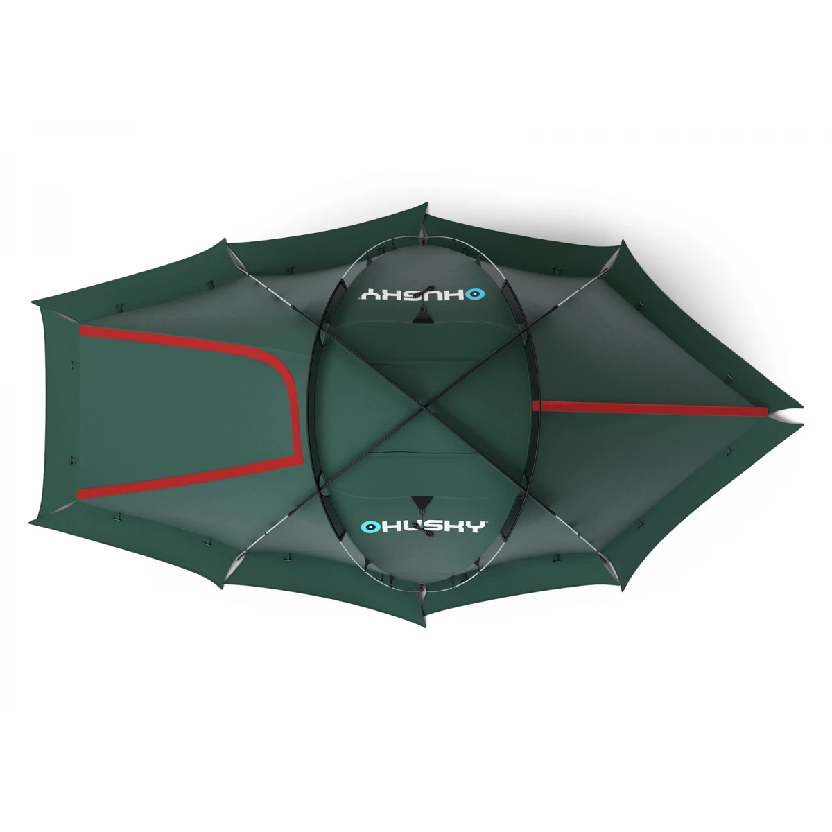Husky Fighter 3-4 Green, Geodätisches Zelt – Bild 4